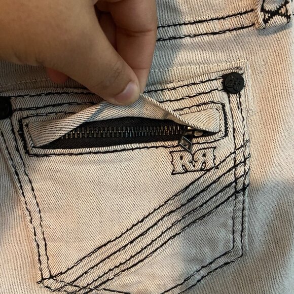 Rock Revival Maple‎ Skinny Women Size 25 Light Wash Distressed Ripped Pockets - Picture 16 of 16